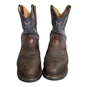 Ariat Steeled Toe Boot Cowboy Brown 12EE Used Workboots Slip Oil Resistant